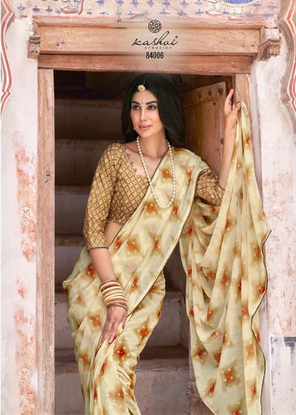 Kashvi Bahurani Fancy Wear Georgette Saree Collection